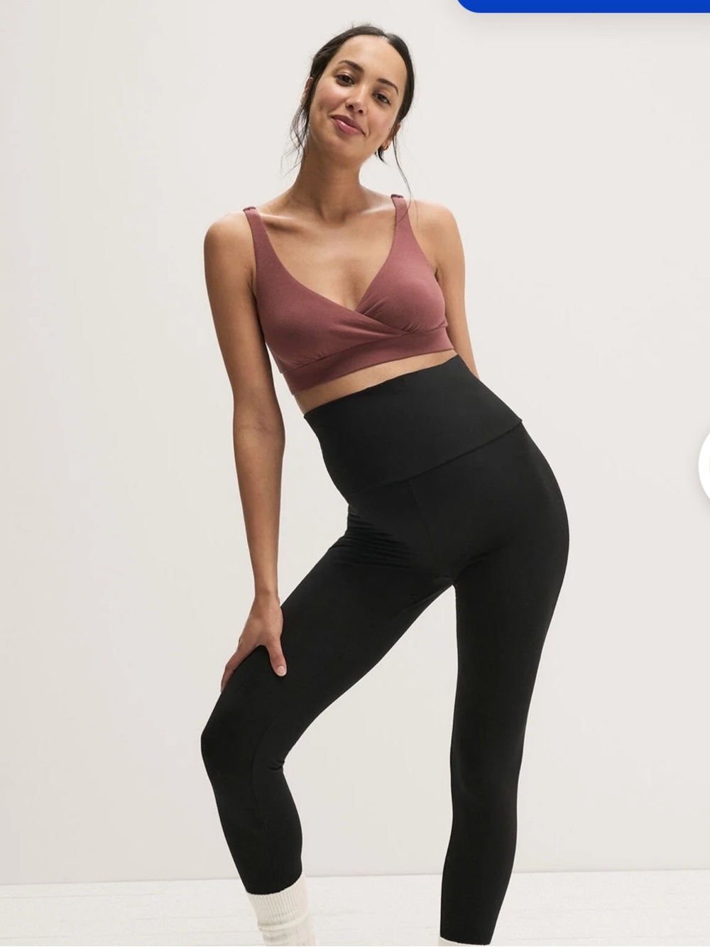 Hatch Black High-Waist Maternity Leggings (2 pairs)